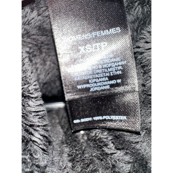 North Face Women’s SZ XS Black Fleece Teddy Osito Fuzzy Soft Sweater Zip Up EUC - Picture 3 of 4